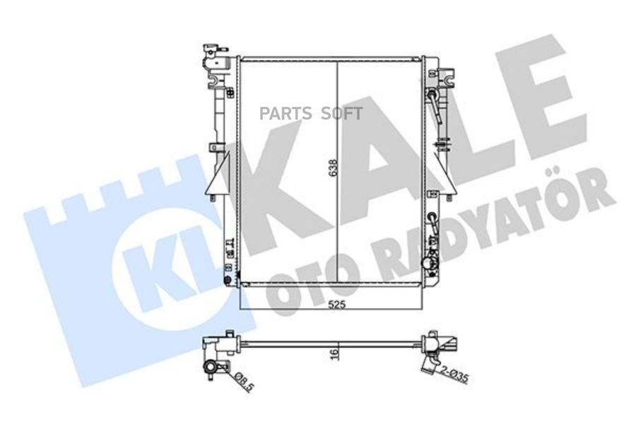 

Радиатор Системы Охлаждения Mitsubishi L200 (15-)/Pajero Sport (15-) 2.4D At