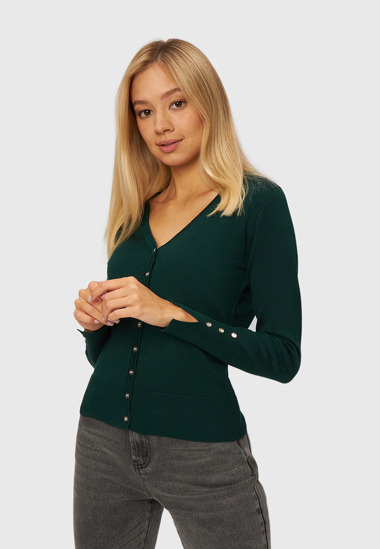 

Кардиган женский Modis M212W00080T767F69 зеленый S