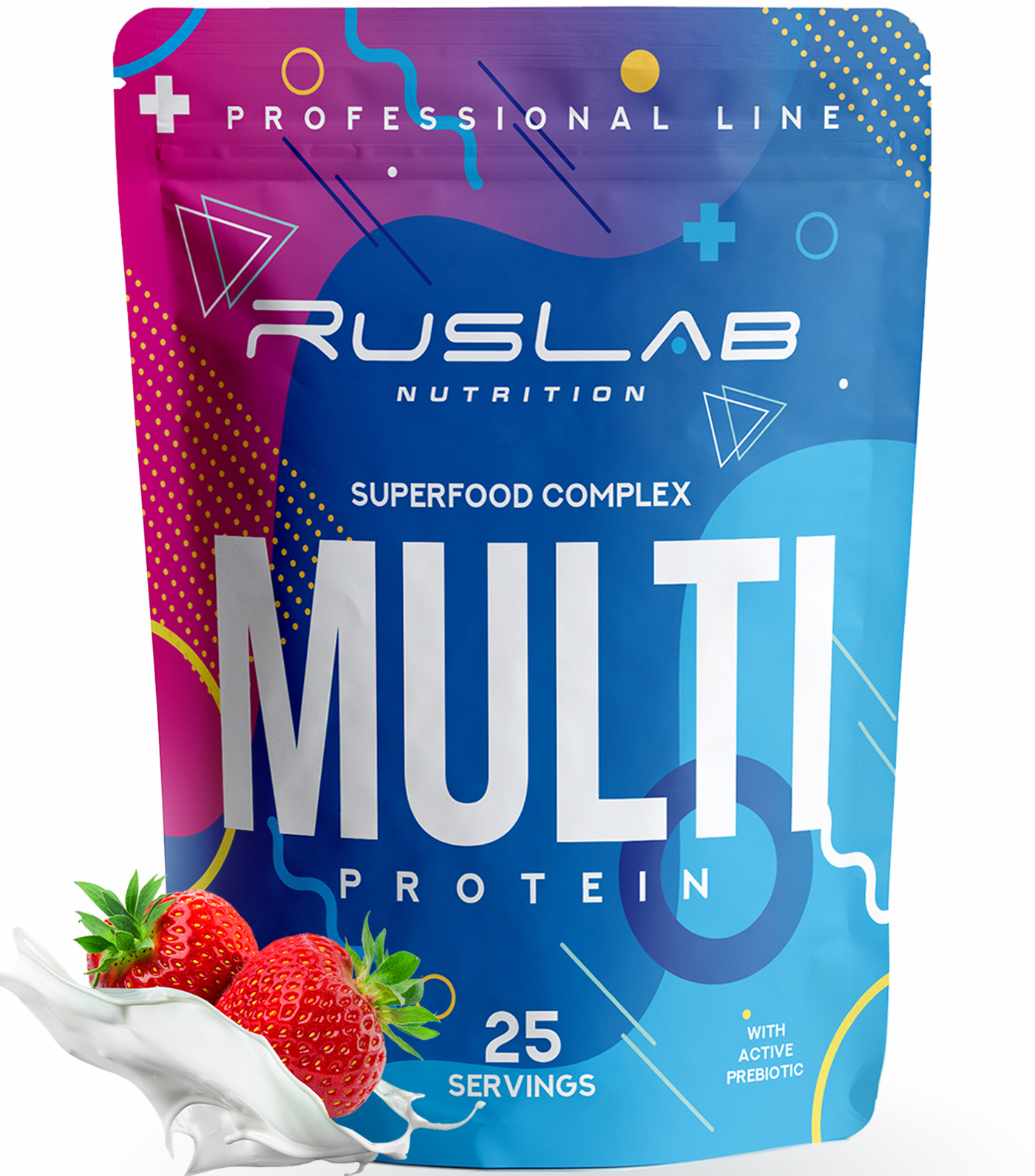 Комплексный протеин RusLabNutrition Multi Protein 800гр вкус клубника