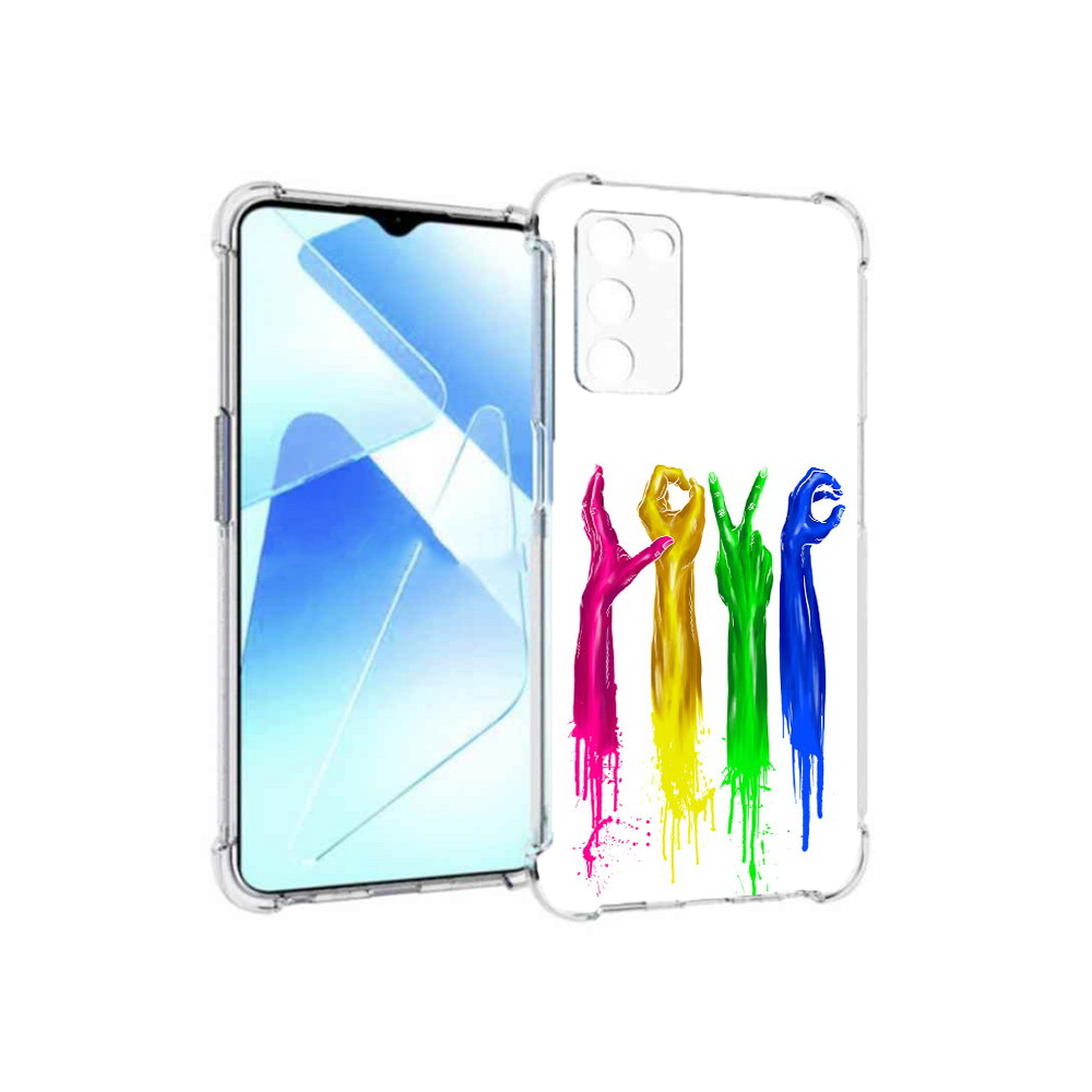 

Чехол MyPads Tocco для Infinix Zero X Pro яркие руки love, Прозрачный, Tocco