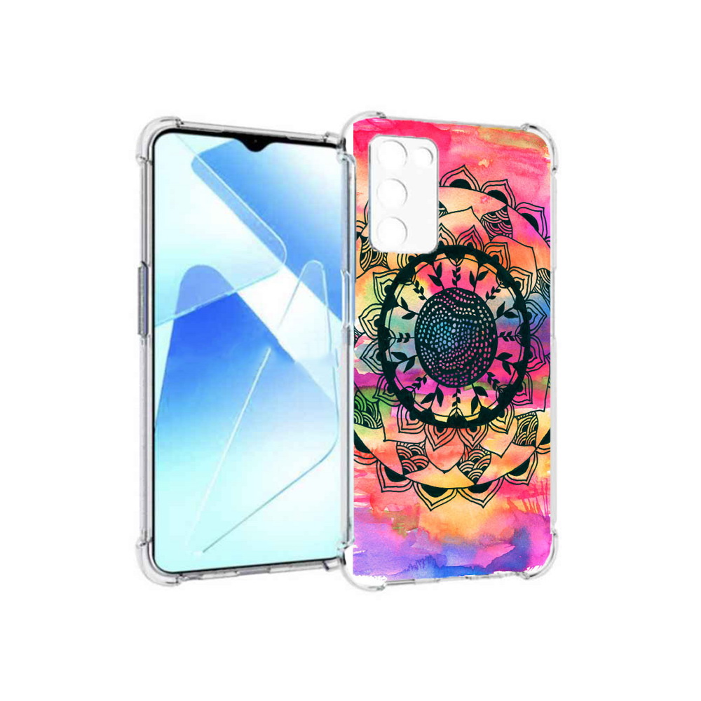 

Чехол MyPads Tocco для Infinix Zero X Pro яркая абстракция круглый цветок, Прозрачный, Tocco