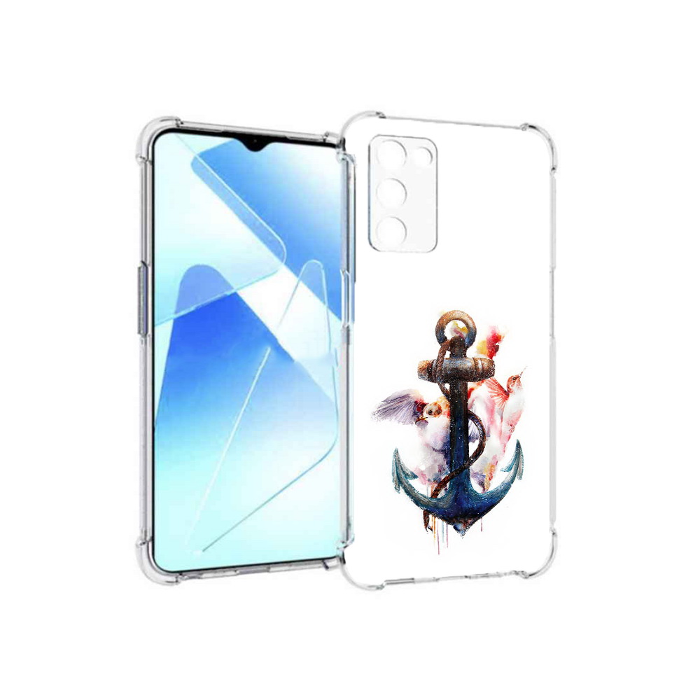 

Чехол MyPads Tocco для Infinix Zero X Pro якорь с птицами, Прозрачный, Tocco