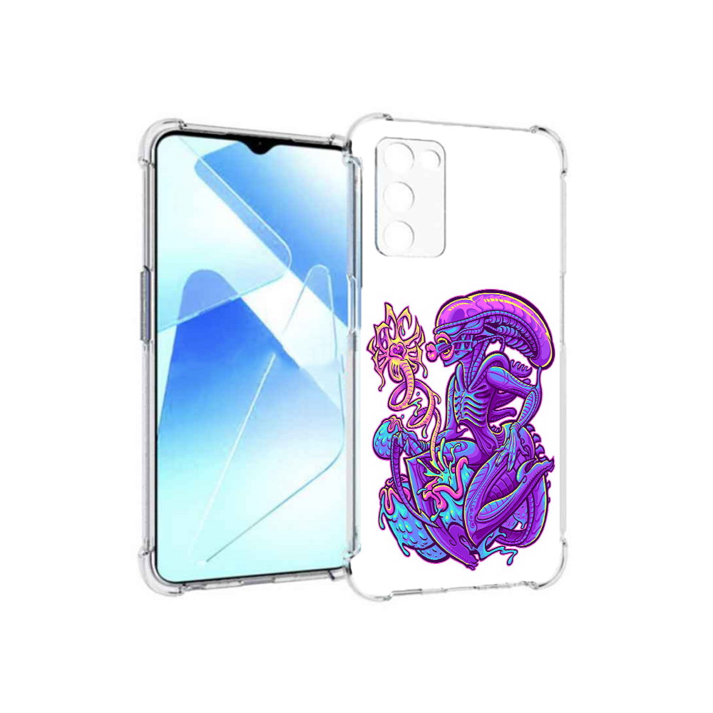 

Чехол MyPads Tocco для Infinix Zero X Pro чужой фиолетовый цвет, Прозрачный, Tocco