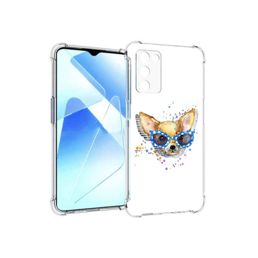 

Чехол MyPads Tocco для Infinix Zero X Pro чихуа-хуа в очках, Прозрачный, Tocco
