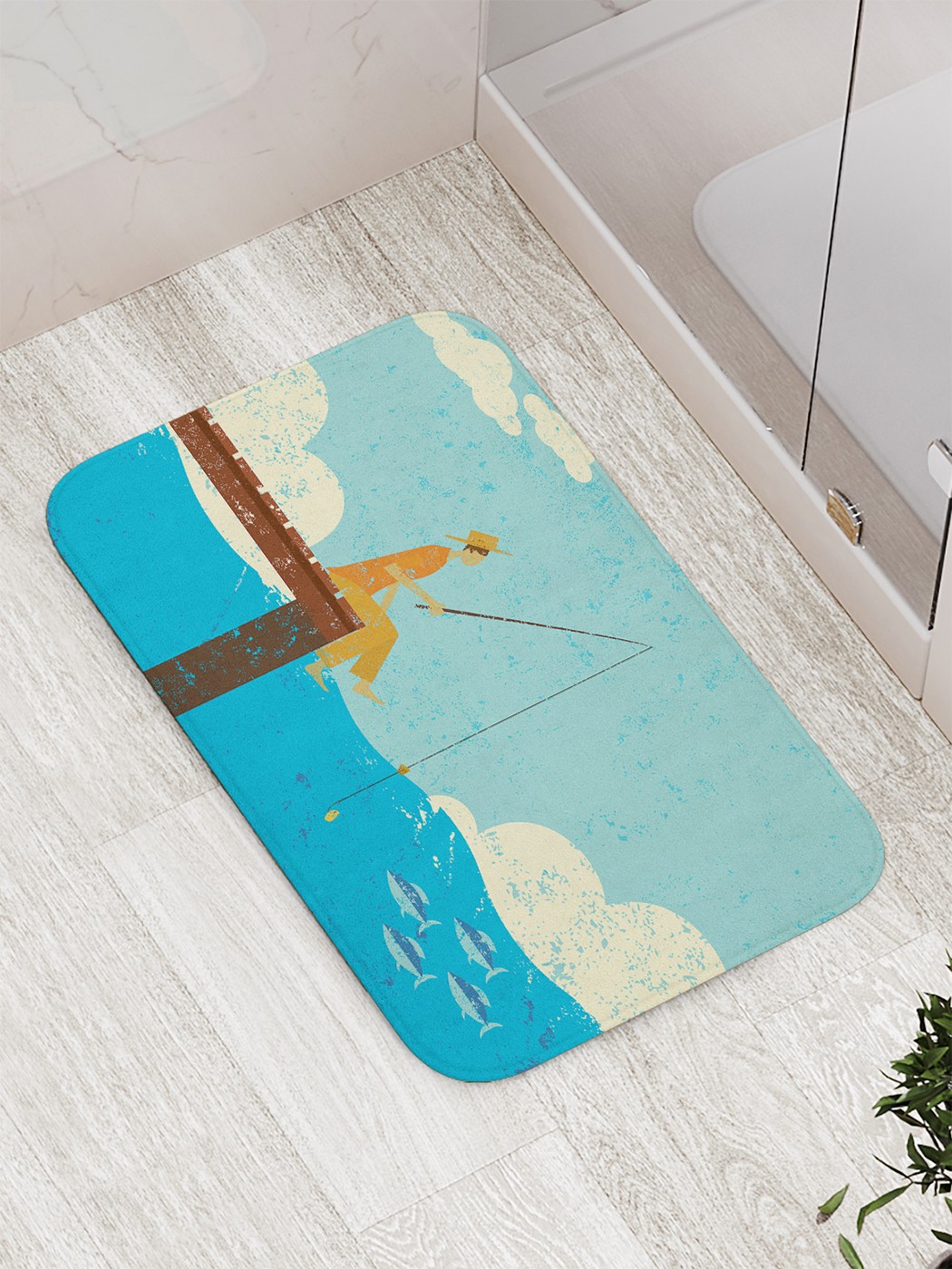 

Коврик противоскользящий для ванной, сауны, бассейна, 77х52 см bath_64183 JoyArty