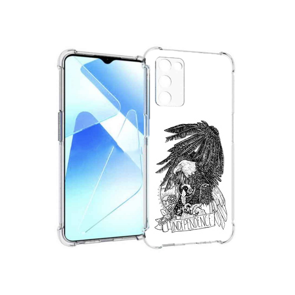 

Чехол MyPads Tocco для Infinix Zero X Pro черно белый сокол, Прозрачный, Tocco
