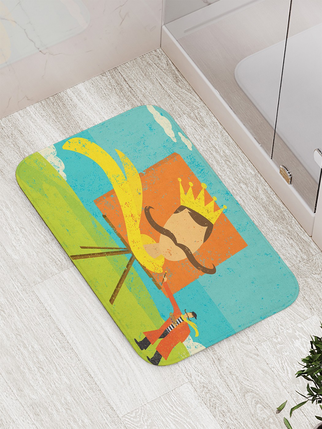 

Коврик противоскользящий для ванной, сауны, бассейна, 77х52 см bath_64181 JoyArty