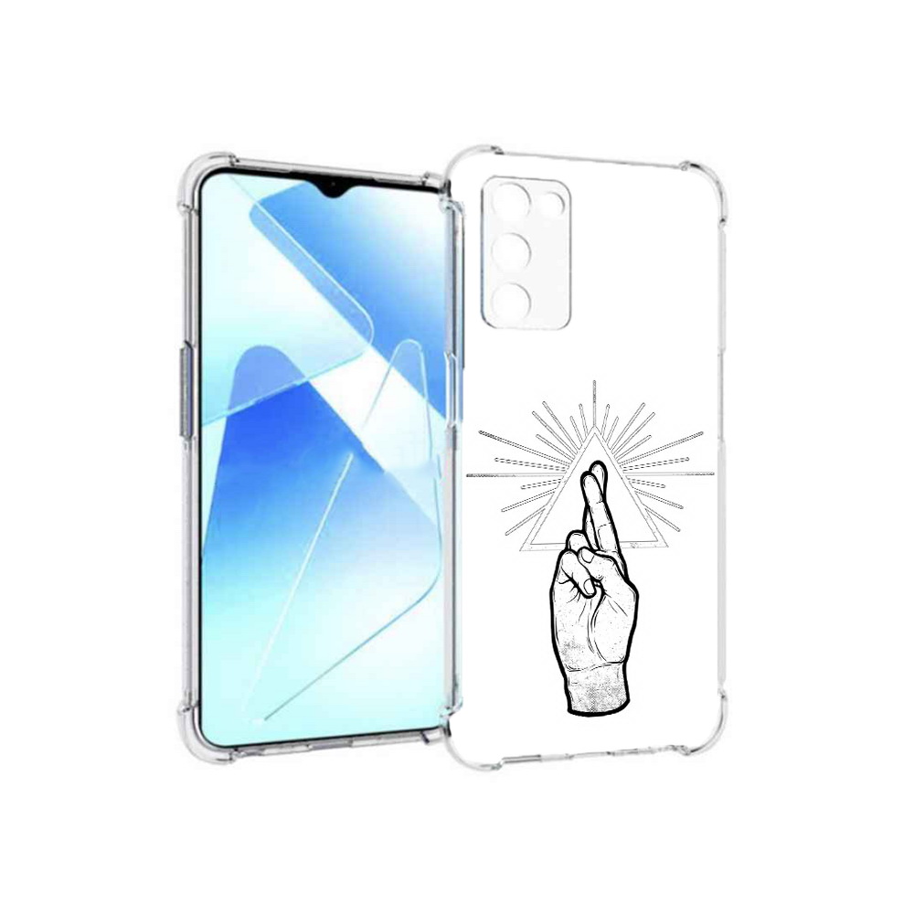 

Чехол MyPads Tocco для Infinix Zero X Pro черно белая рука, Прозрачный, Tocco