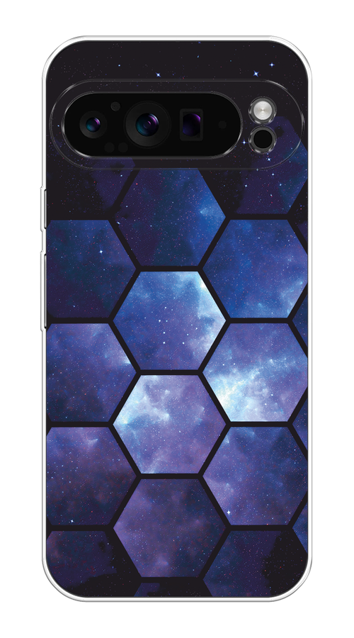 

Чехол на Google Pixel 9 Pro "Соты космос", Черный;фиолетовый, 272050-1