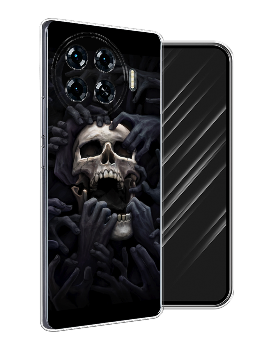 

Чехол Awog на Tecno Spark 20 Pro Plus "Череп 29", Черный;серый, 305050-1