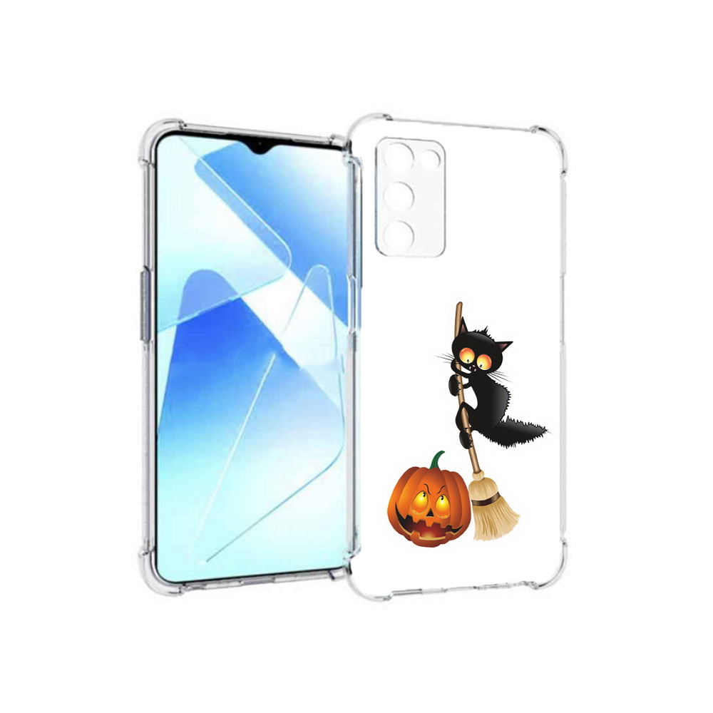 

Чехол MyPads Tocco для Infinix Zero X Pro хэлуинский котик, Прозрачный, Tocco
