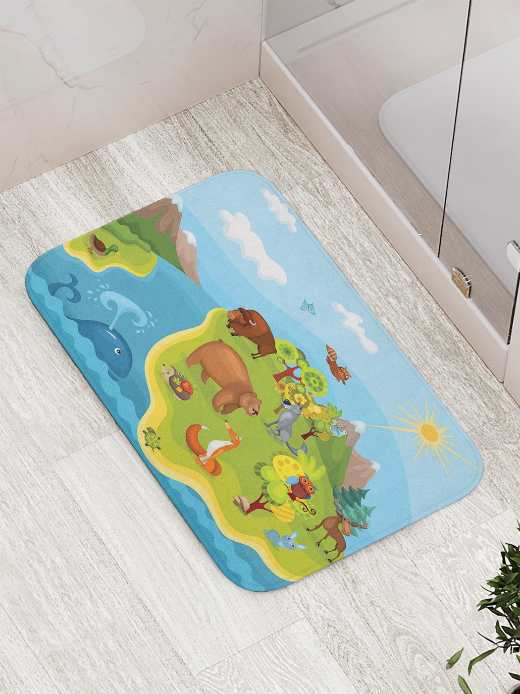 

Коврик противоскользящий для ванной, сауны, бассейна, 77х52 см bath_64080 JoyArty