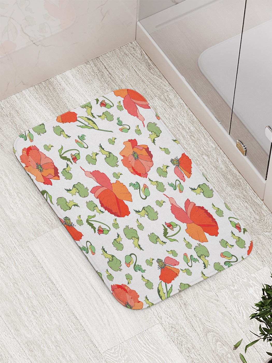 

Коврик противоскользящий для ванной, сауны, бассейна, 77х52 см bath_64066 JoyArty