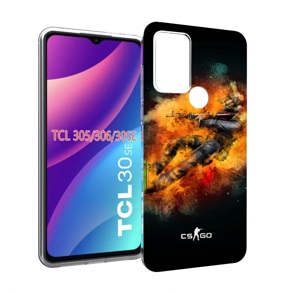Чехол MyPads CS-go-Контр-террорист мужской для TCL 30SE/305/306/30E