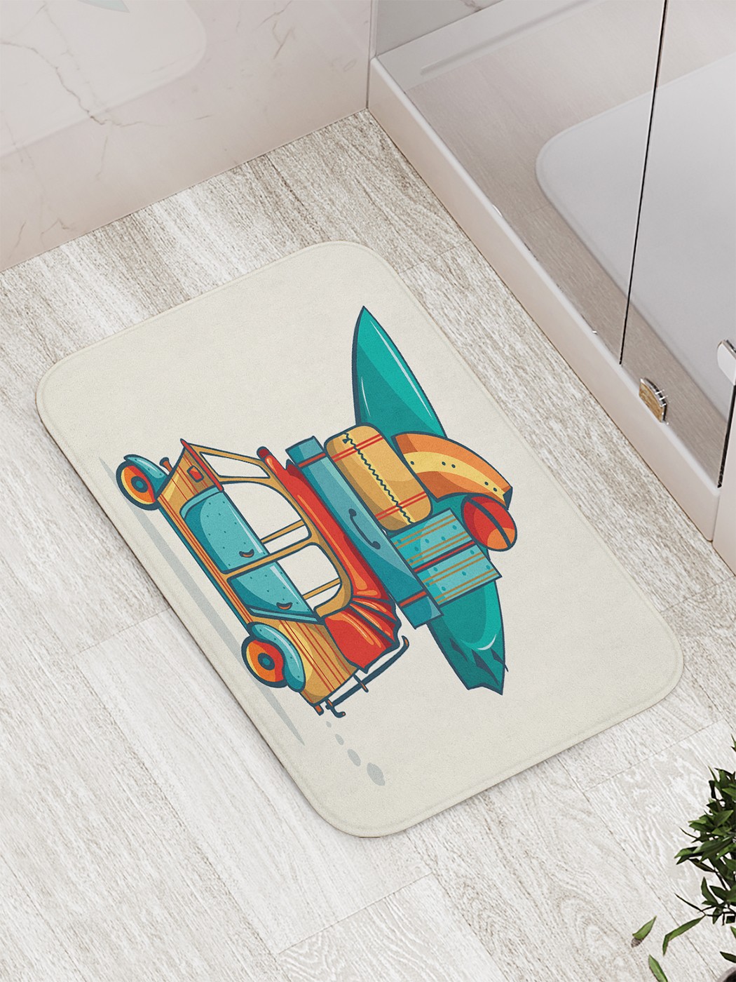 

Коврик противоскользящий для ванной, сауны, бассейна, 77х52 см bath_64063 JoyArty