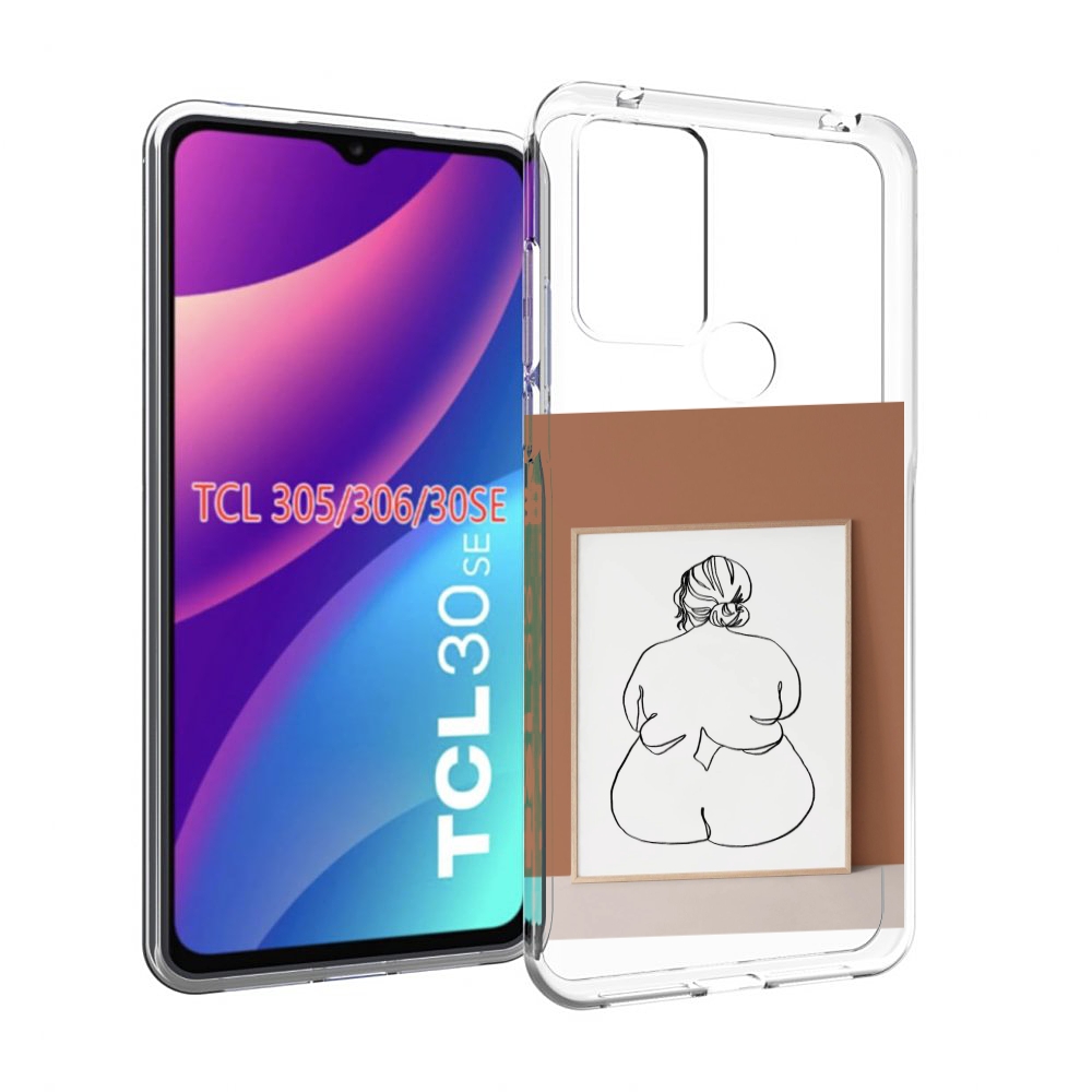 

Чехол MyPads Body Positive Female Figure Line Art женский для TCL 30SE, Tocco