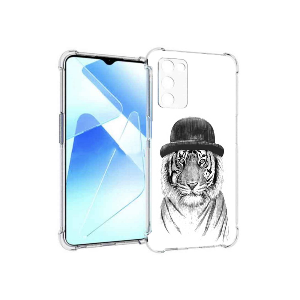 

Чехол MyPads Tocco для Infinix Zero X Pro тигр британец, Прозрачный, Tocco