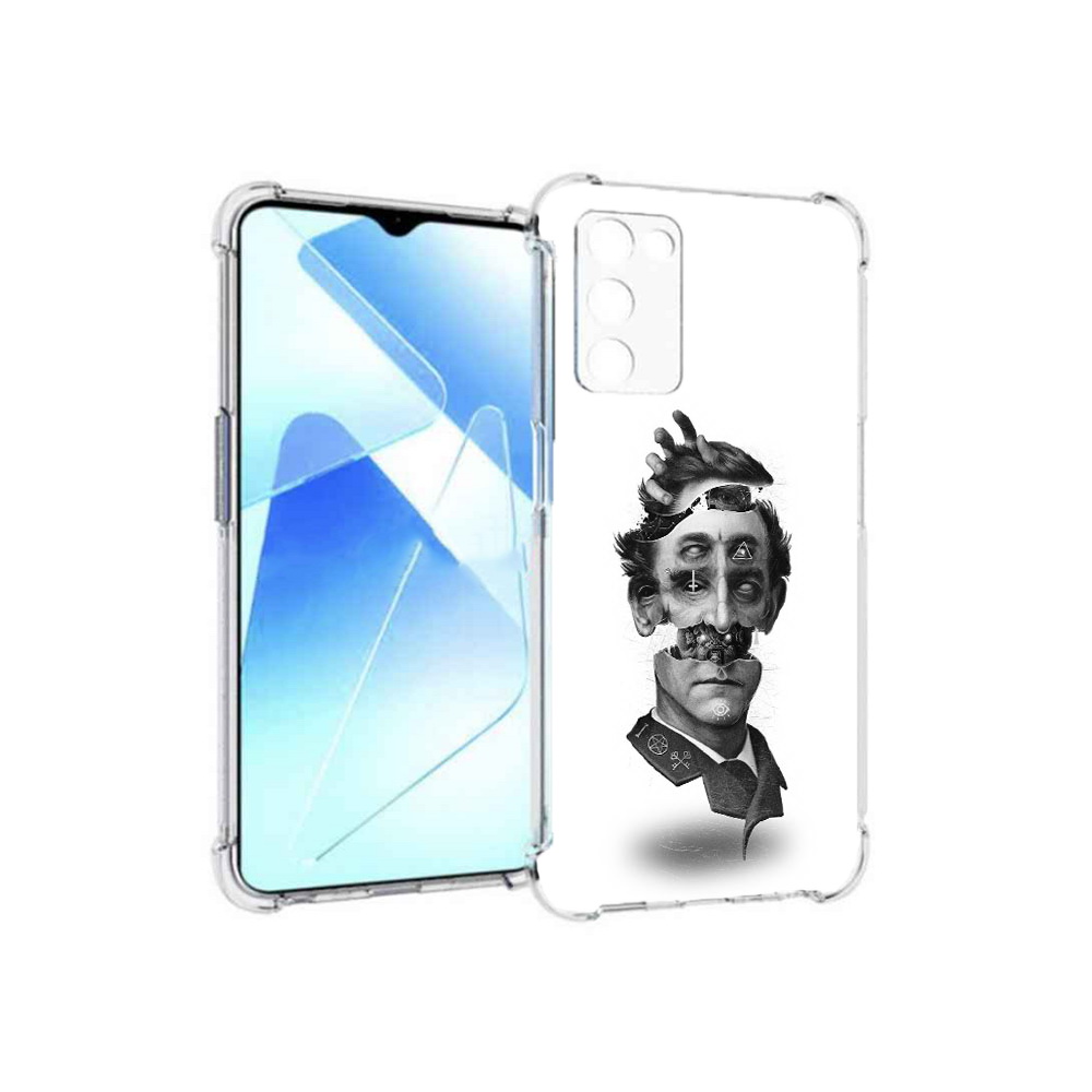 

Чехол MyPads Tocco для Infinix Zero X Pro страшное лицо абстракция, Прозрачный, Tocco
