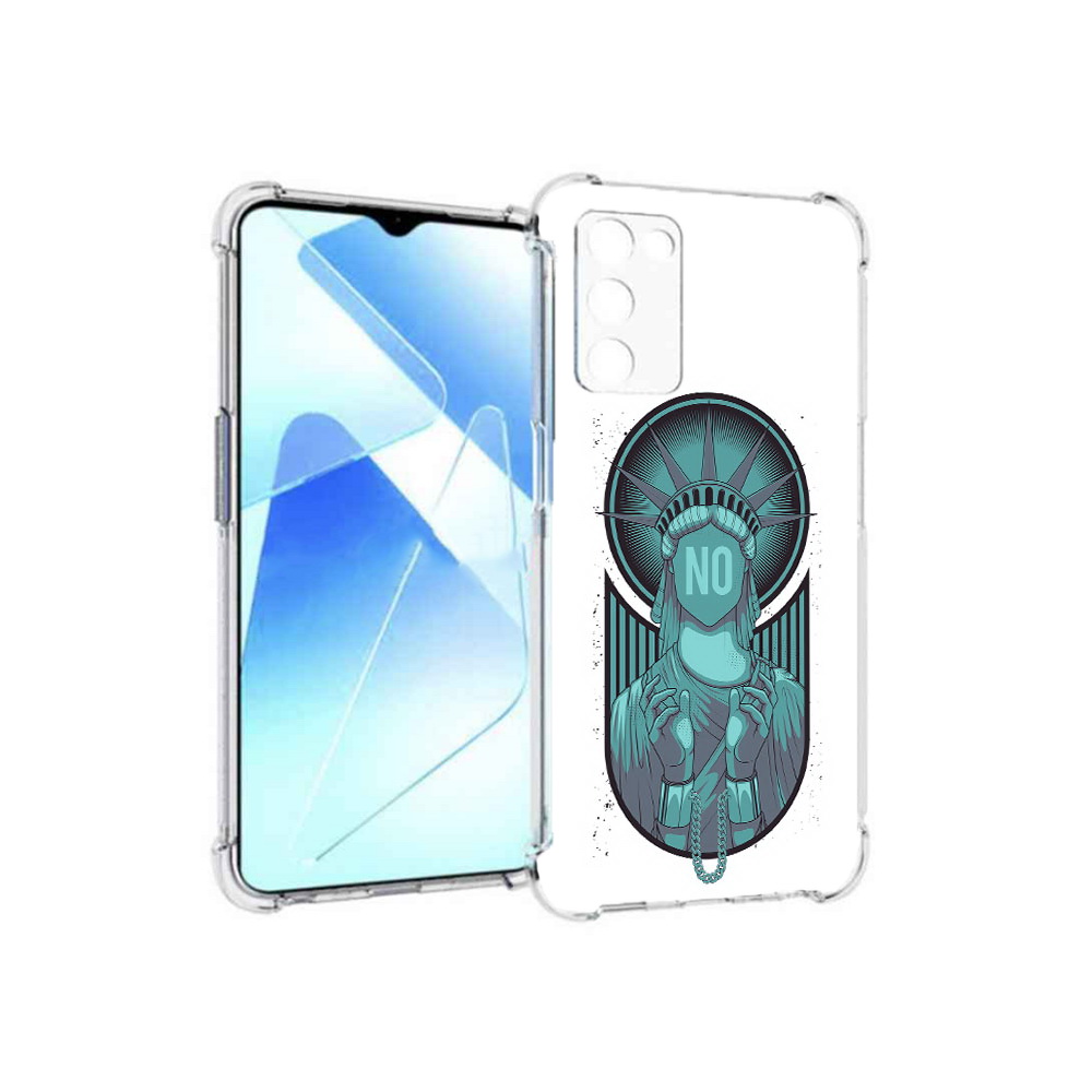 

Чехол MyPads Tocco для Infinix Zero X Pro статуя свободы зеленый, Прозрачный, Tocco
