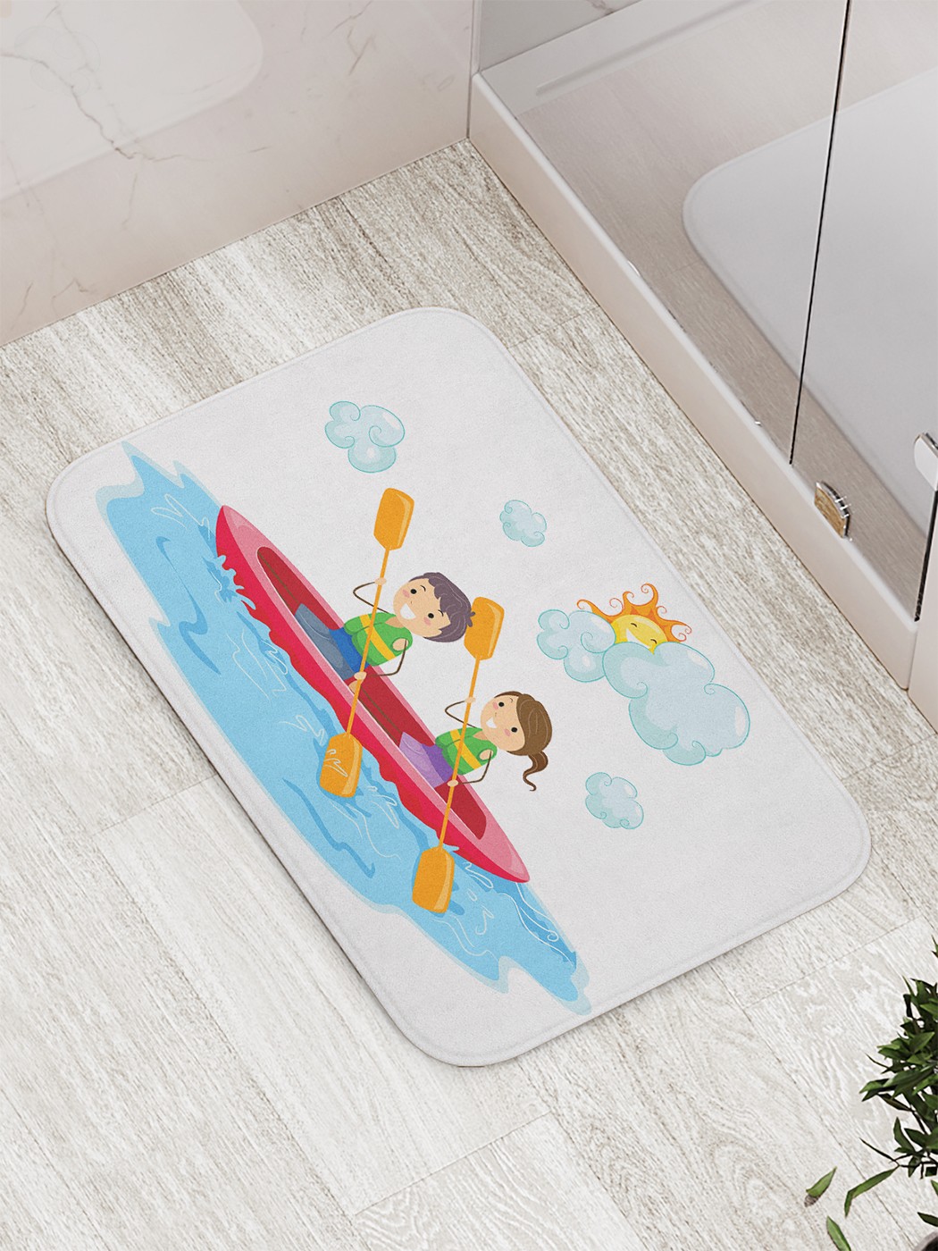 

Коврик противоскользящий для ванной, сауны, бассейна, 77х52 см bath_63773 JoyArty