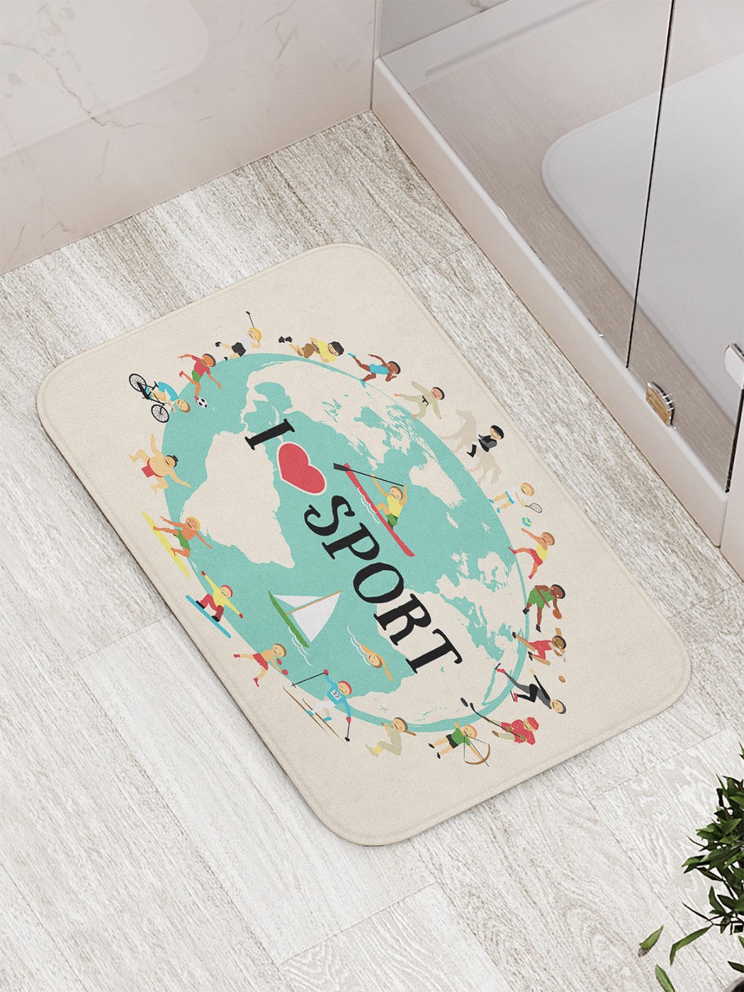 

Коврик противоскользящий для ванной, сауны, бассейна, 77х52 см bath_63769 JoyArty