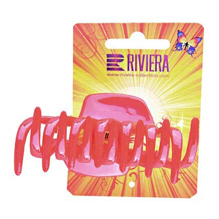 Краб для волос Riviera фигурный розовый 1 шт 119₽