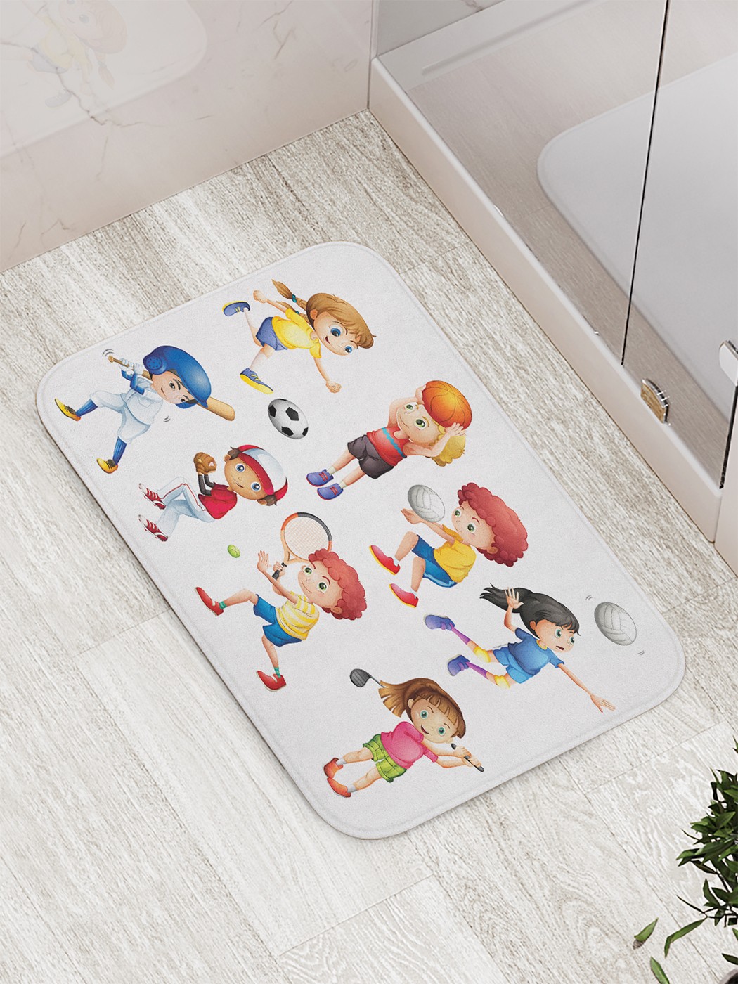 

Коврик противоскользящий для ванной, сауны, бассейна, 77х52 см bath_63755 JoyArty
