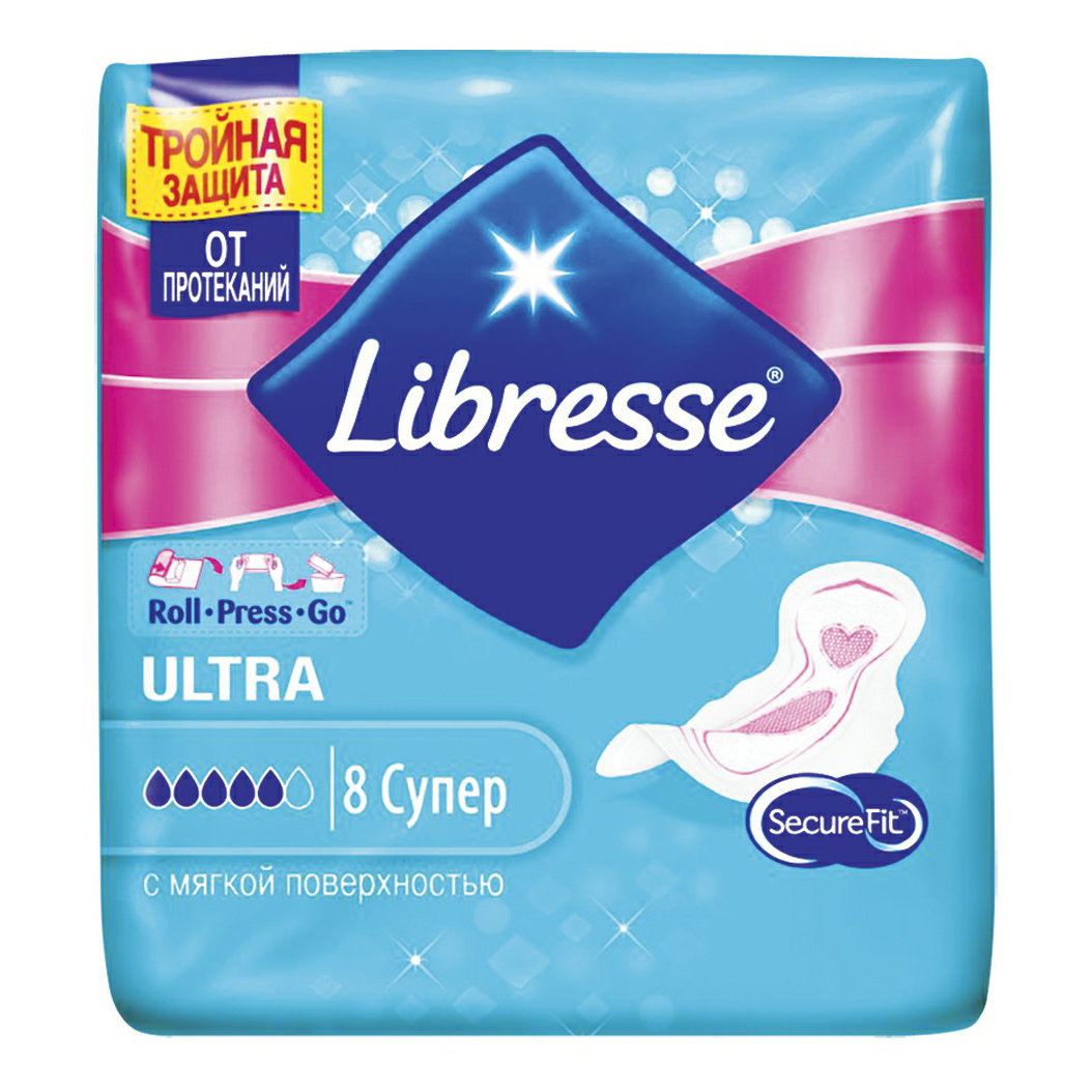 

Прокладки Libresse Invisible Super 8 шт., Белый