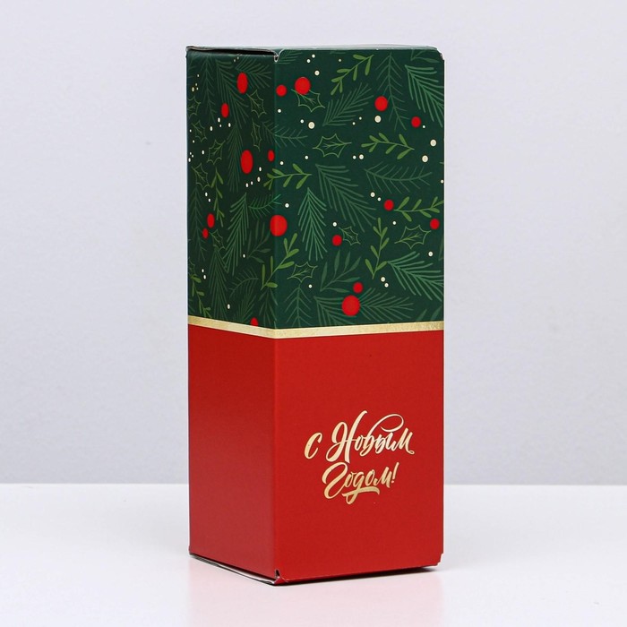 

Коробка складная Новый год, 12 х 33,6 х 12 см, Зеленый;красный