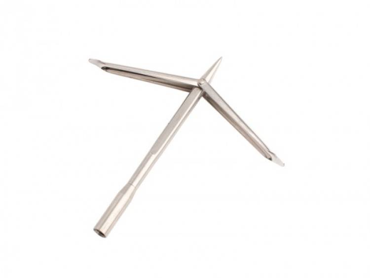 Наконечник нержав. 14 см с двумя флажками
