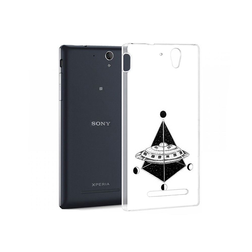 

Чехол MyPads Tocco для Sony Xperia C5 Ultra черно белая летающая тарелка (PT16261.253.679), Прозрачный, Tocco