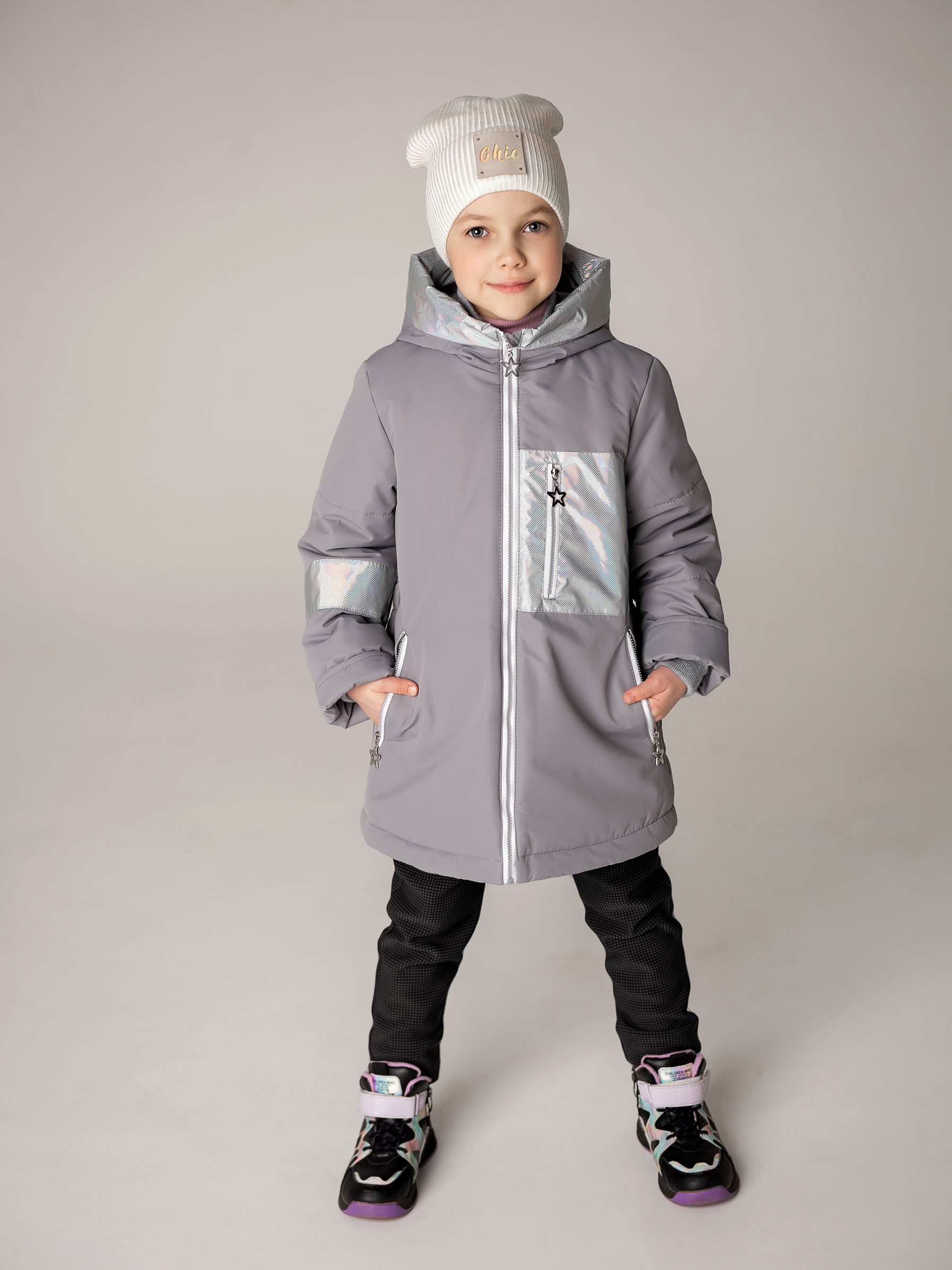 Куртка детская sibirikids s351g/13, серый, 122