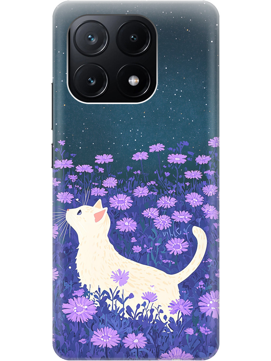 

Силиконовый чехол на Xiaomi Poco X6 Pro 5G с принтом матовый черный 856971, Черный;белый;фиолетовый, 780484112