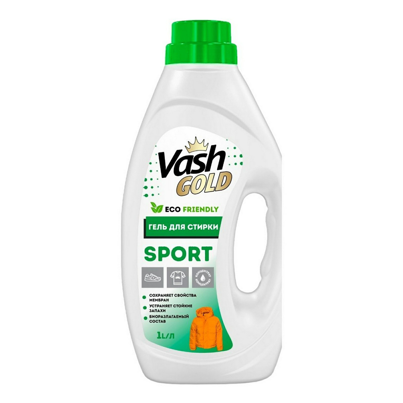 Vash Gold гель для стирки Sport&High-Tech Cloth суперконцентрат Eco friendly 1 л *8