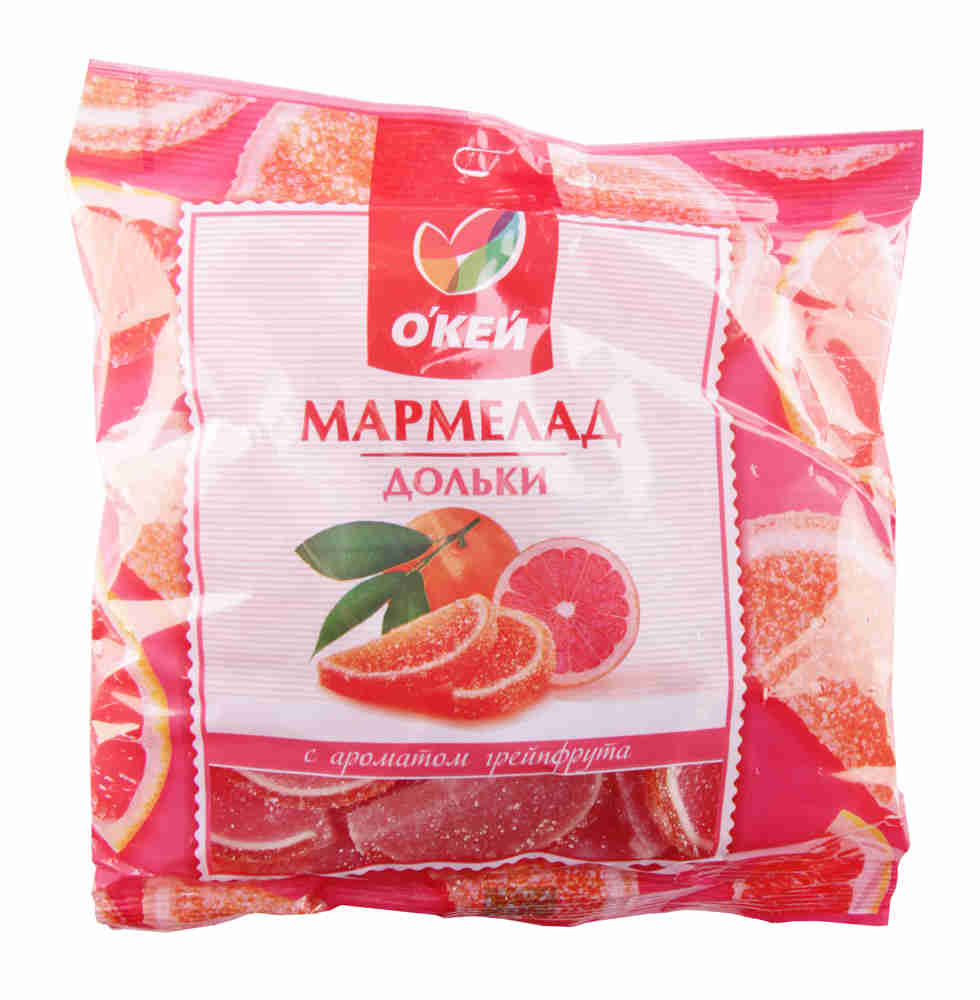 

Мармелад О'кей дольки грейпфрут 300 г