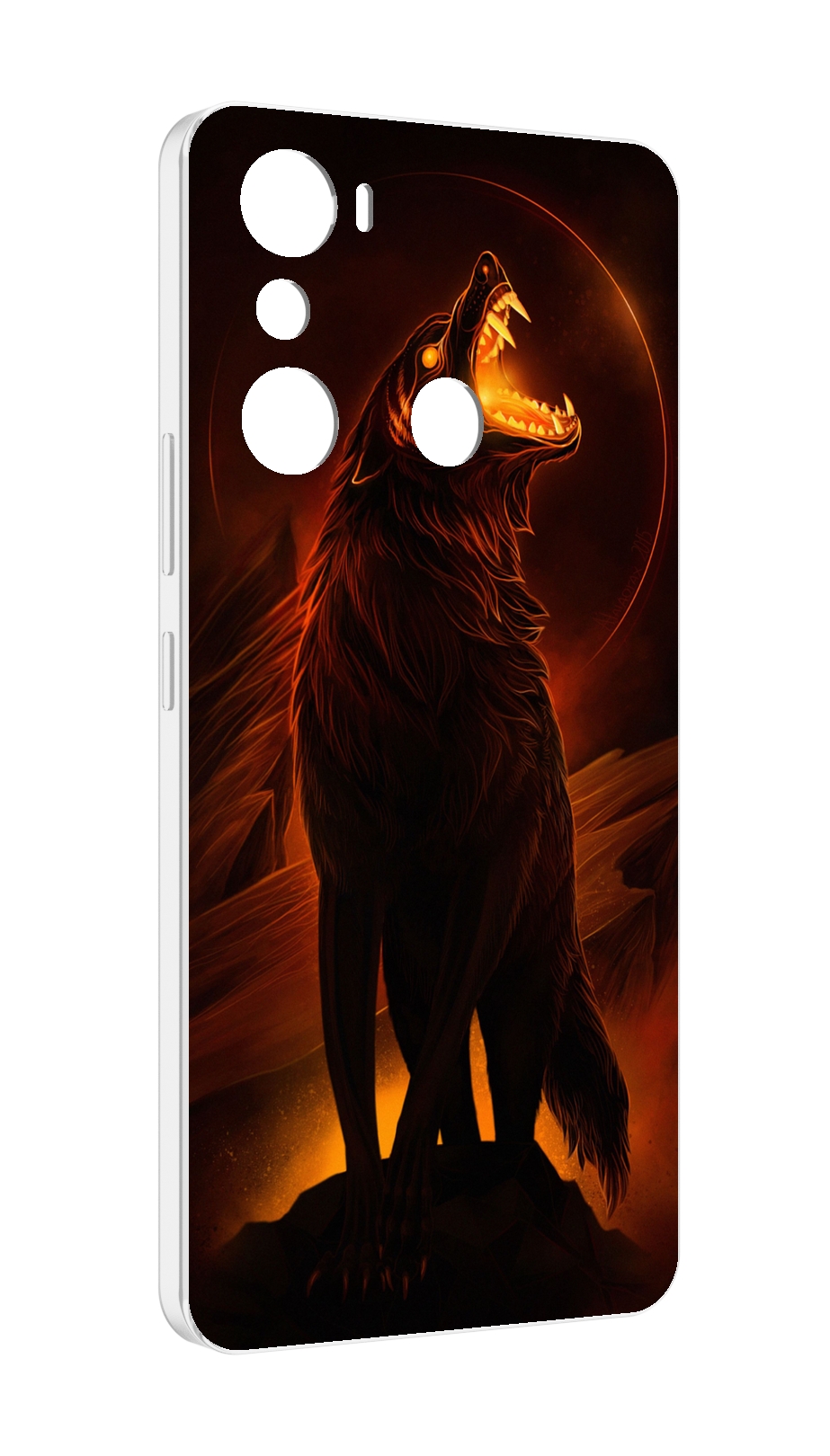 

Чехол MyPads волчара с огнем внутри для Infinix Hot 20i, Прозрачный, Tocco