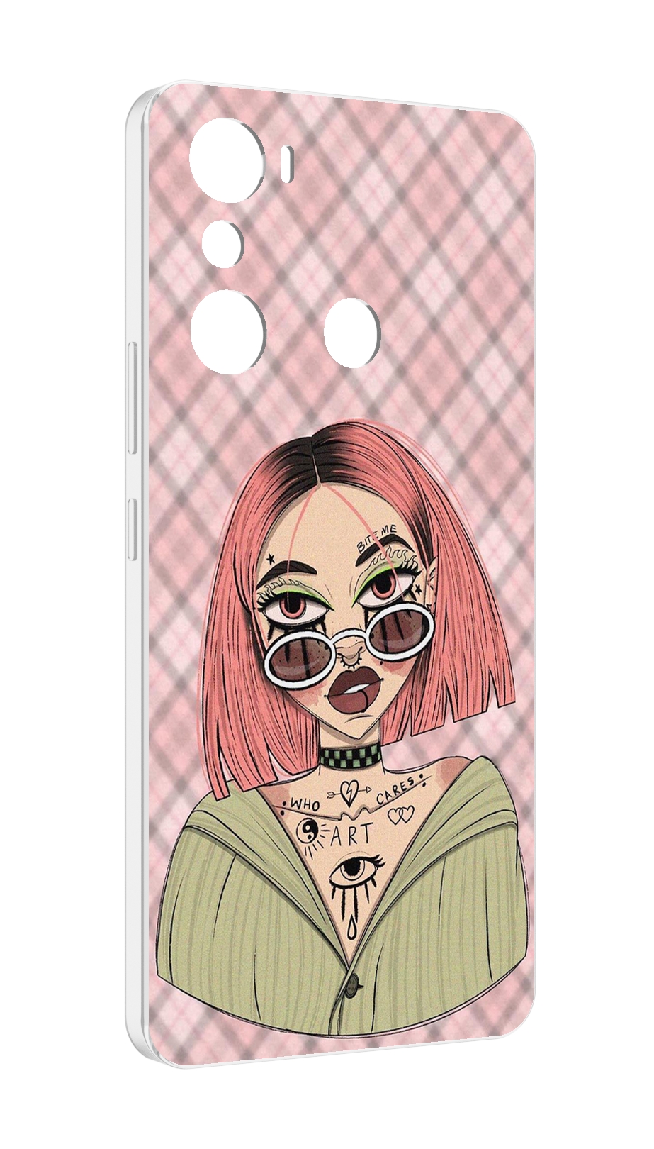 

Чехол MyPads бунтарка-девочка для Infinix Hot 20i, Прозрачный, Tocco