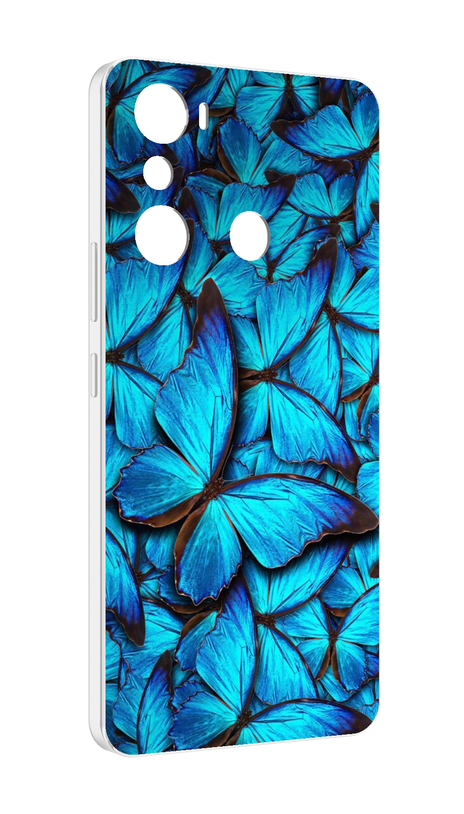 

Чехол MyPads бирюзовые бабочки для Infinix Hot 20i, Прозрачный, Tocco