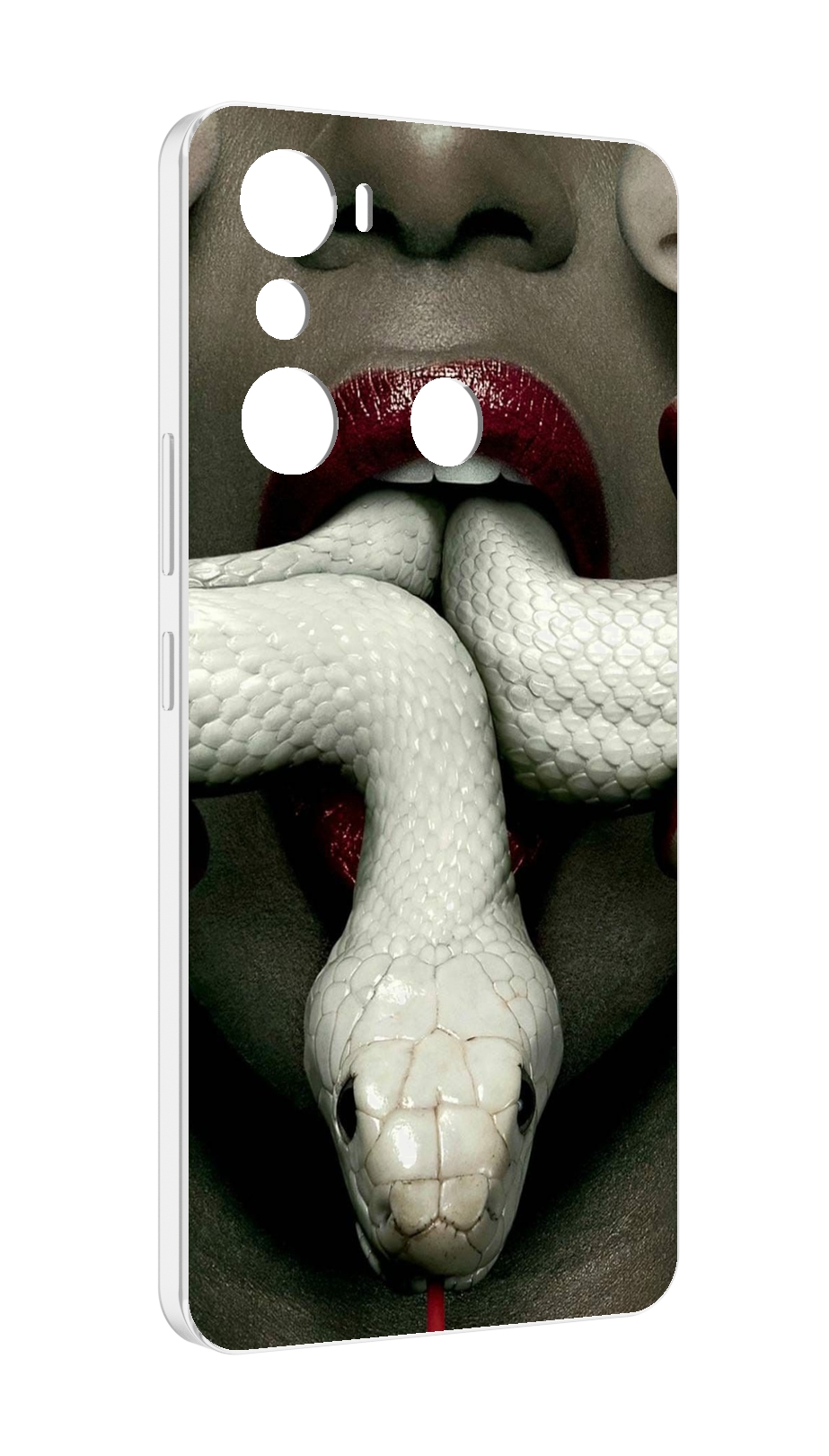 

Чехол MyPads белая-змея для Infinix Hot 20i, Прозрачный, Tocco