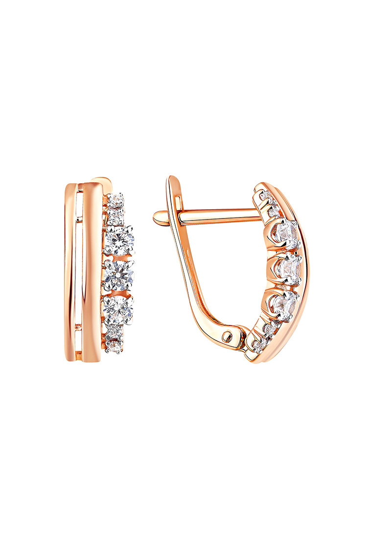 

Серьги из желтого золота с фианитом Kari Jewelry СЛ-402302, СЛ-402302