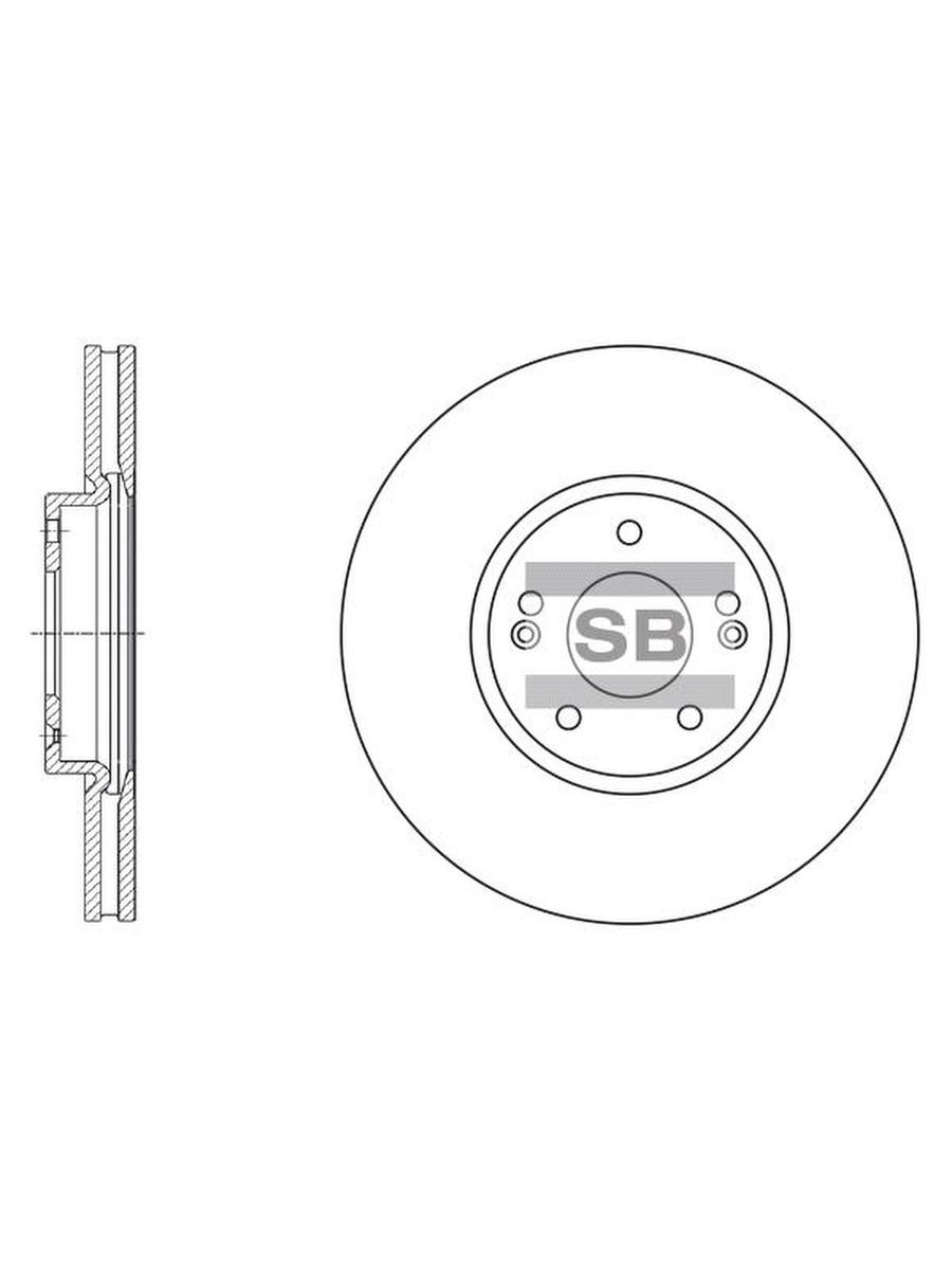 

Диск тормозной Sangsin brake sd1023