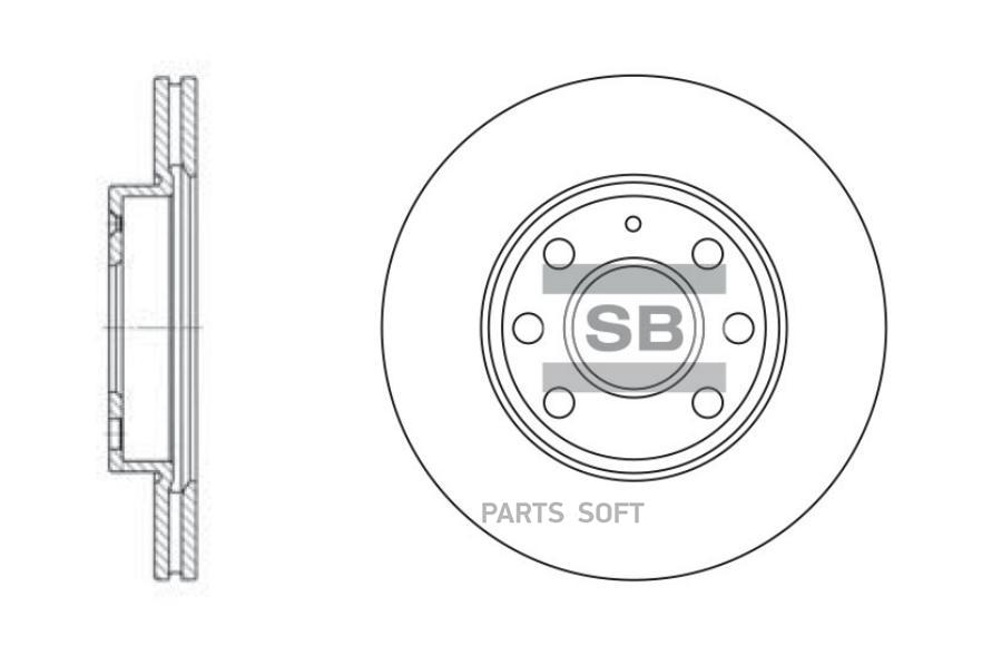 

Диск тормозной Sangsin brake sd5102