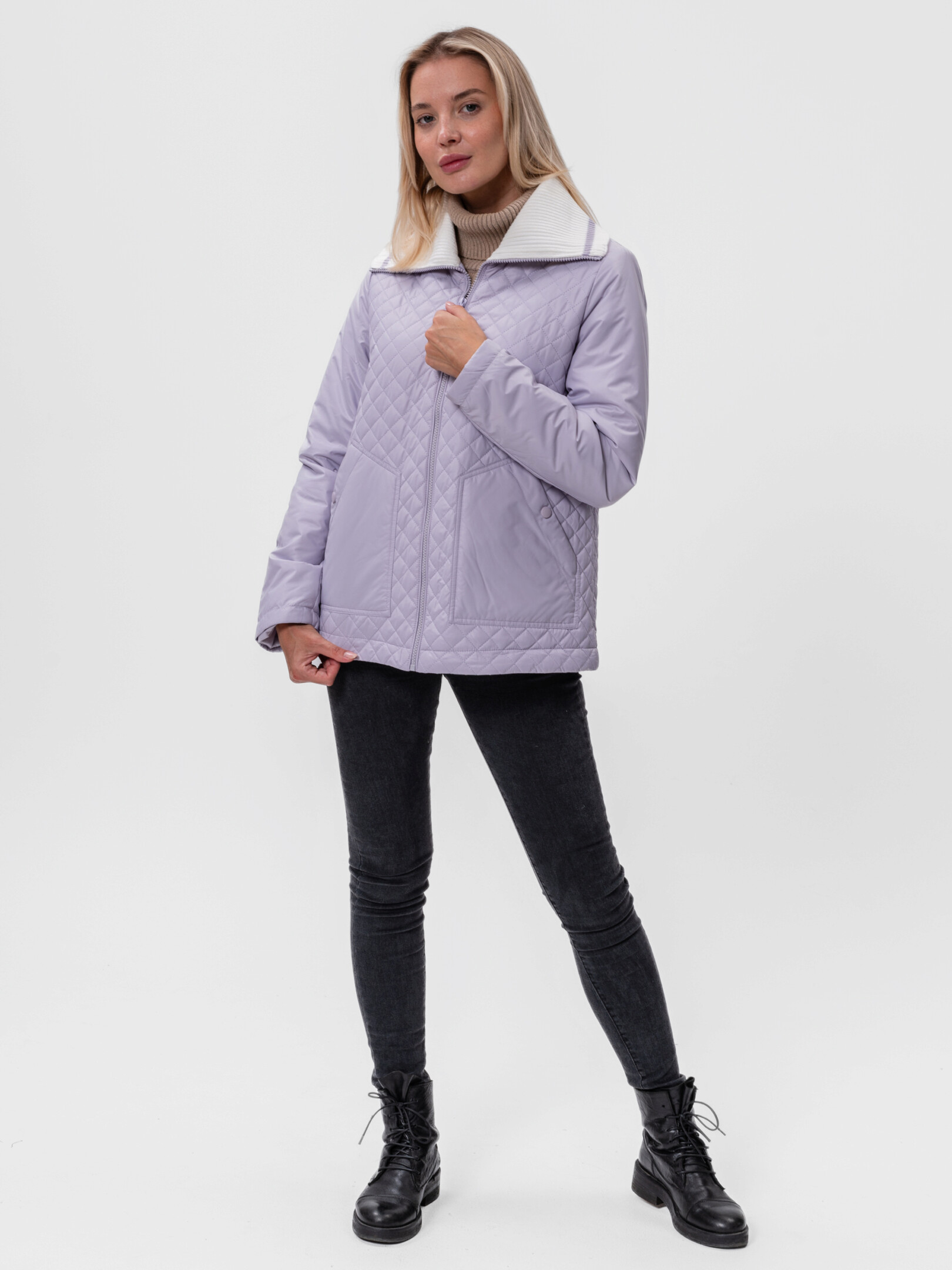 Куртка женская КАЛЯЕВ 69314 фиолетовая 50 RU