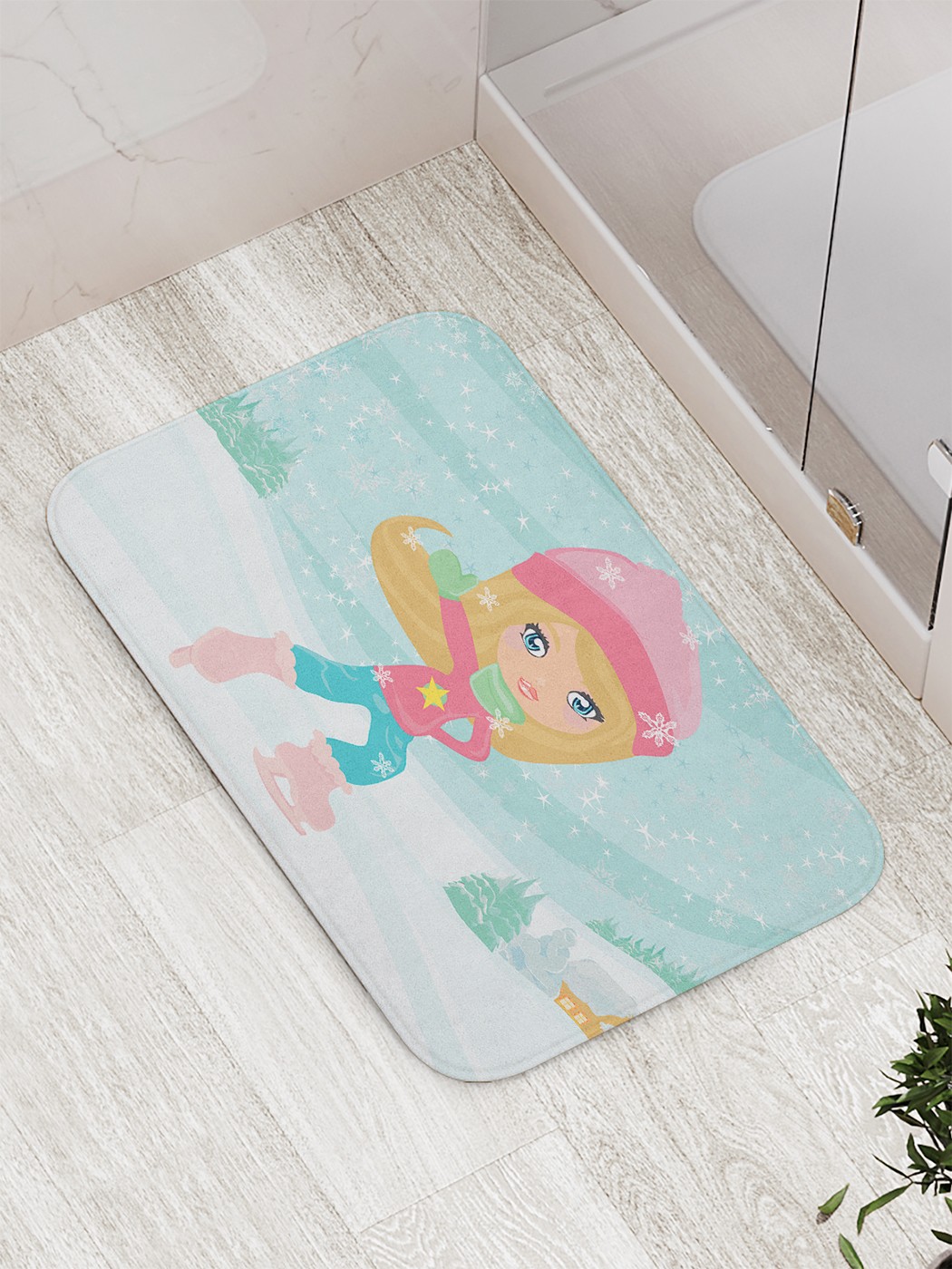 

Коврик противоскользящий для ванной, сауны, бассейна, 77х52 см bath_63752 JoyArty