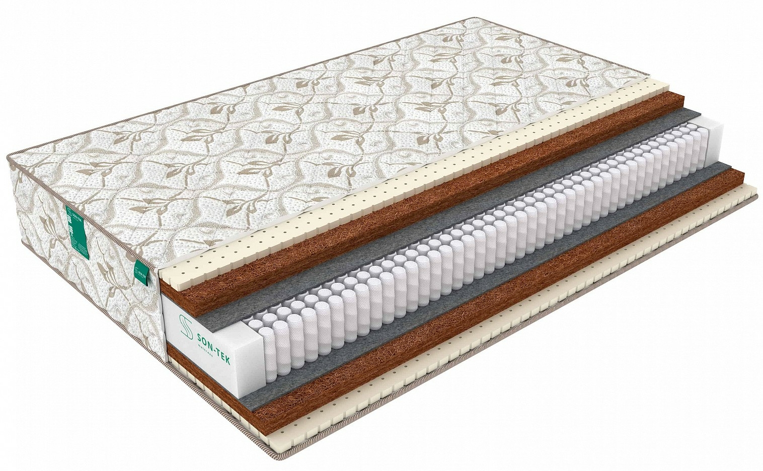 

Матрас Sleeptek Prestige SoftHard Duo 130х215, Бежевый;белый;серый;серебристый, Prestige SoftHard Duo