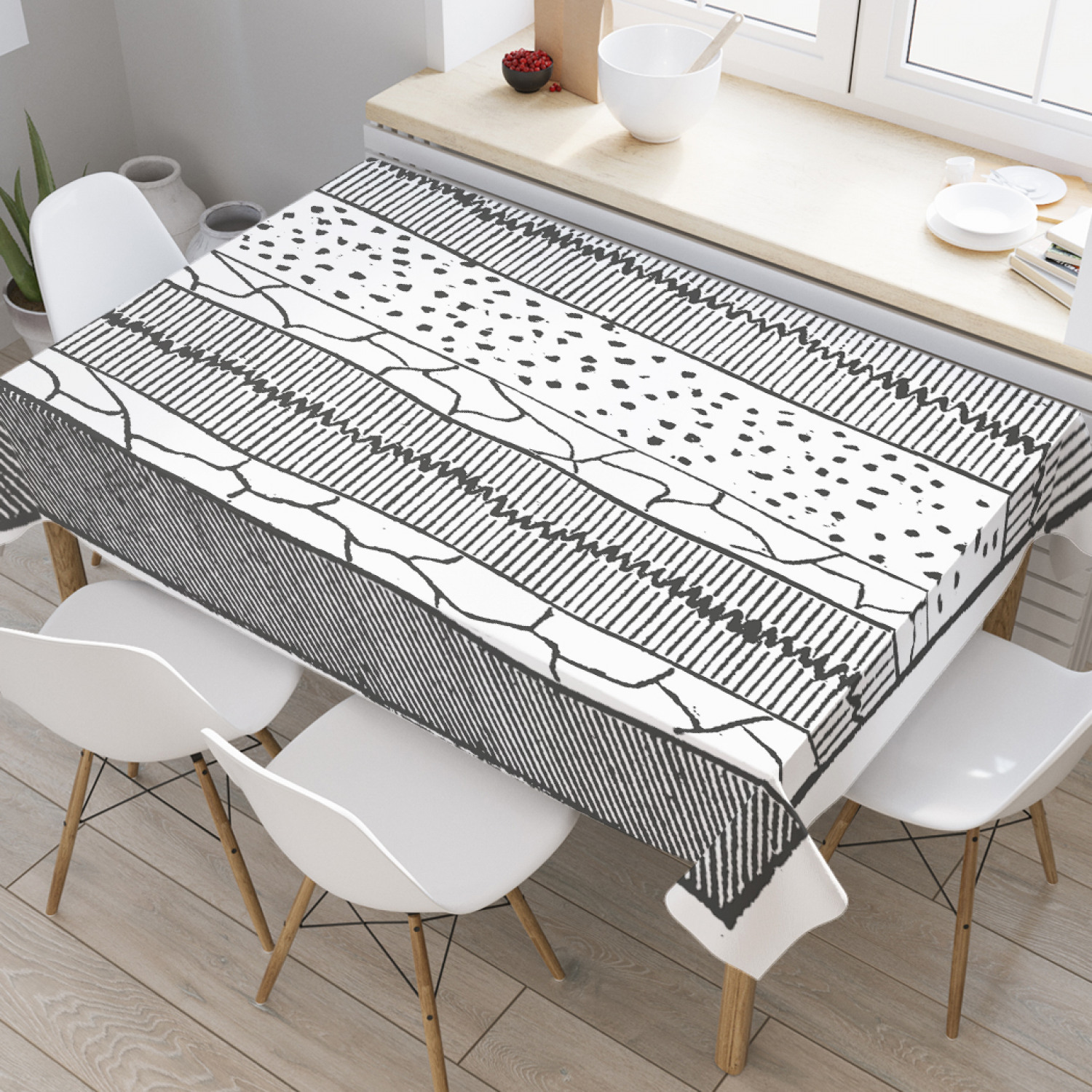 

Скатерть прямоугольная на кухонный стол JoyArty "Слои Земли" из оксфорда, 120x145 см, Серый, Слои Земли