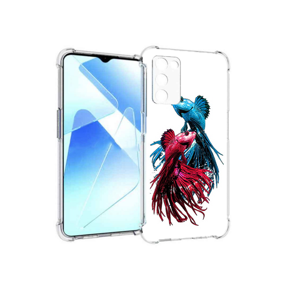 

Чехол MyPads Tocco для Infinix Zero X Pro рыбы петушки, Прозрачный, Tocco
