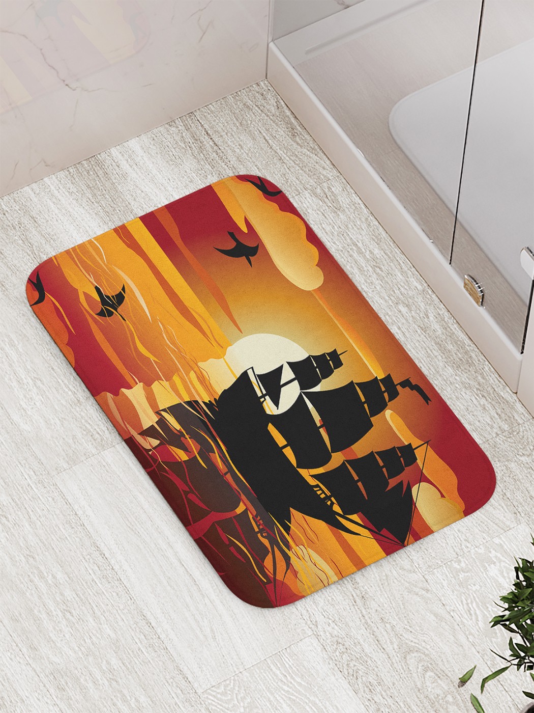 

Коврик противоскользящий для ванной, сауны, бассейна, 77х52 см bath_63741 JoyArty
