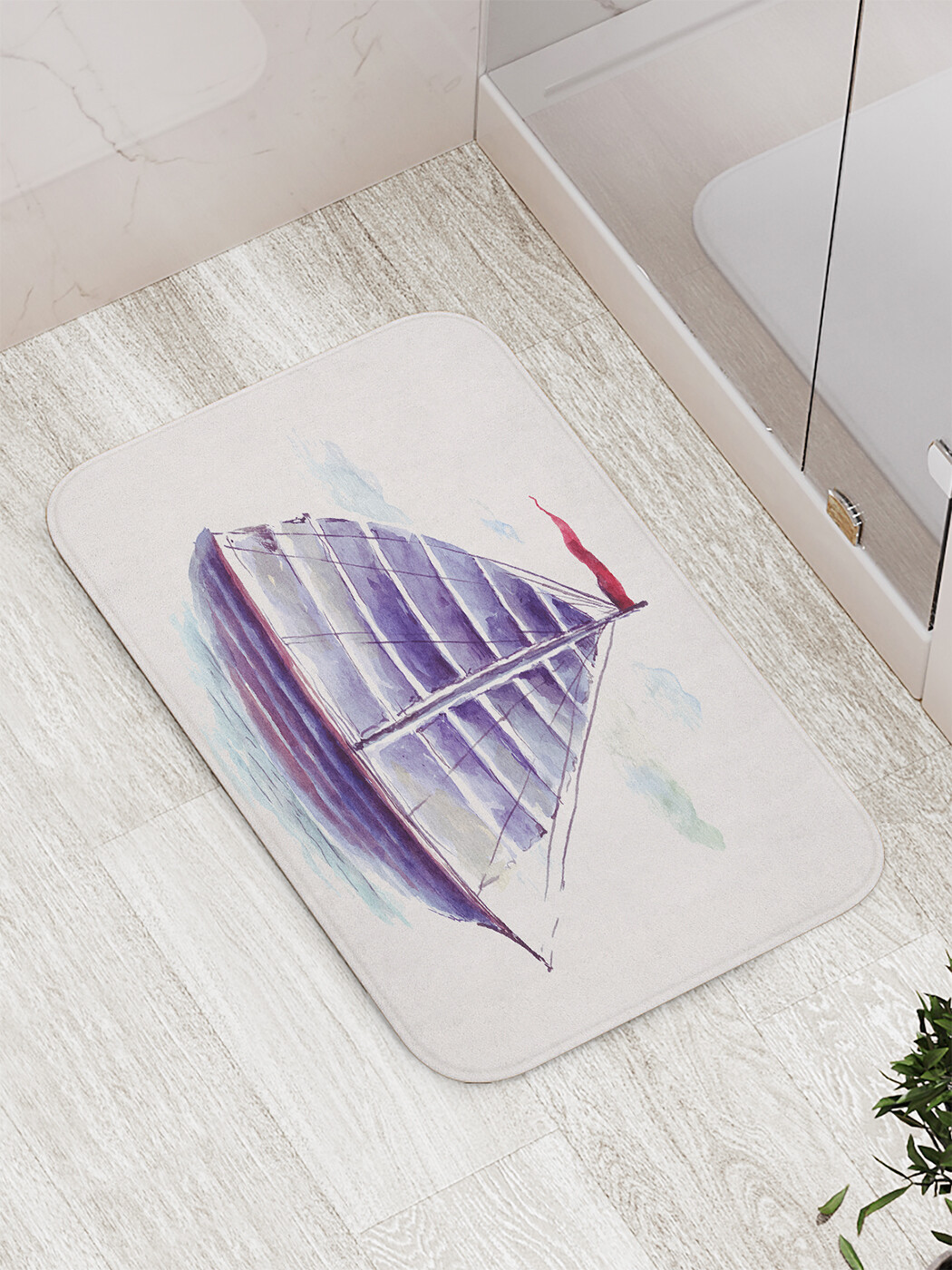 

Коврик противоскользящий для ванной, сауны, бассейна, 77х52 см bath_63738 JoyArty