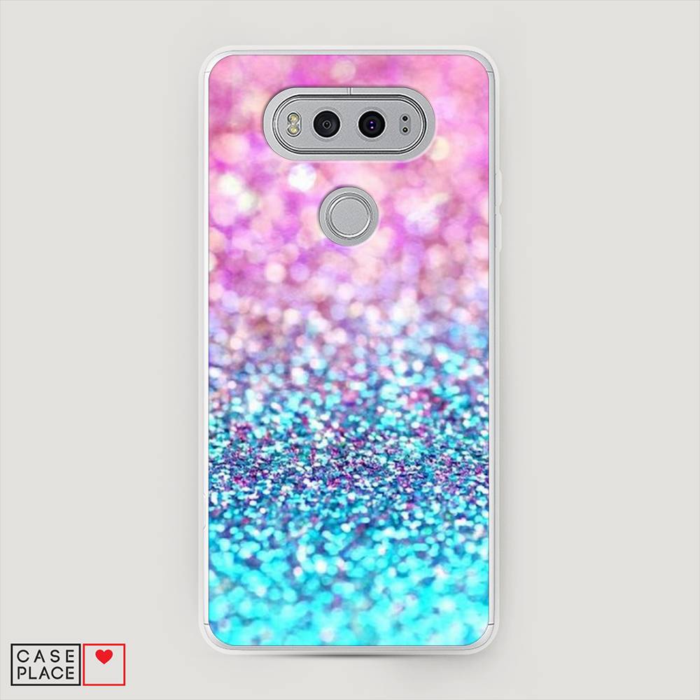 

Чехол Awog "Розово-голубые глиттеры рисунок" для LG V20